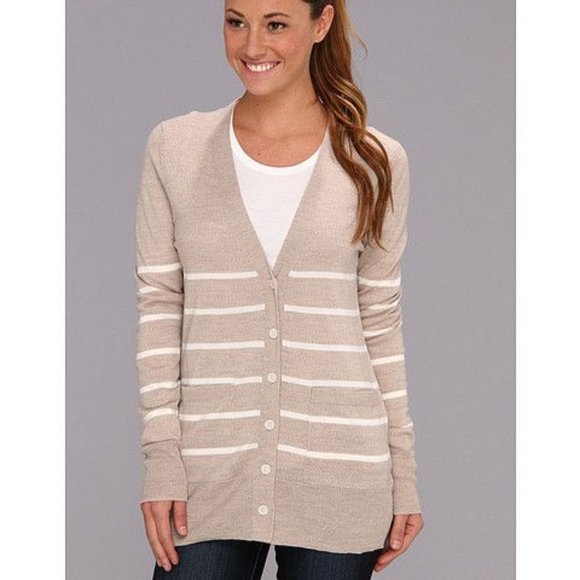 Patagonia striped lightweight wool cardigan - Picture 1 of 6